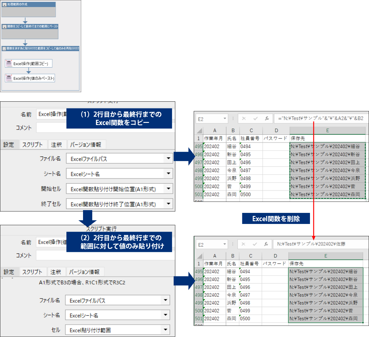 （3）値の貼り付けでExcel関数を削除する（必要な場合）