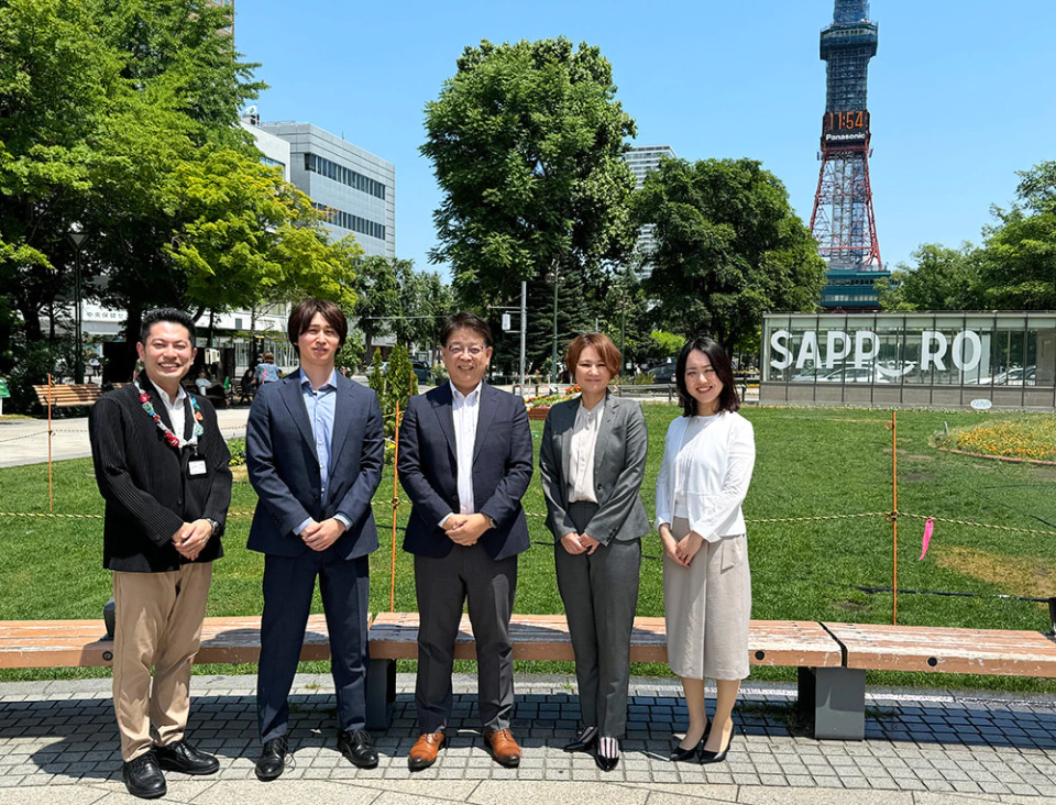 札幌市役所のみなさまと札幌BPOセンターの社員にて